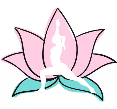 Sticker Maison Yoga Fleur de Lotus - TenStickers