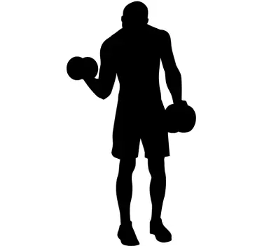 sticker sportif levant des poids - TenStickers