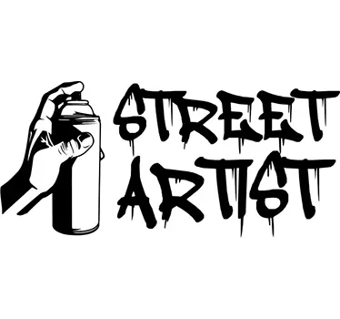 sticker street artist monochrome - TenStickers