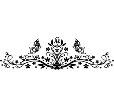 Sticker tête de lit floral - TenStickers