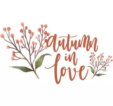Sticker texte Autumn in love - TenStickers