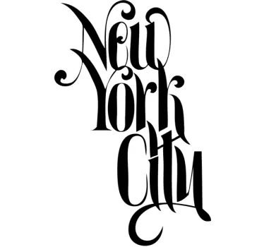 Sticker texte New York City - TenStickers