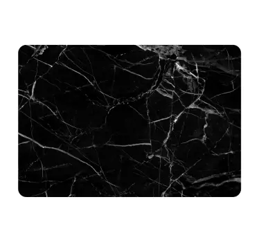 Sticker ordinateur portable effet marbre noir - TenStickers