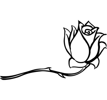 Sticker tige de rose - TenStickers