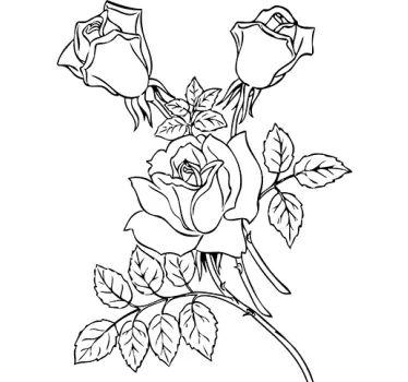 Sticker tiges roses - TenStickers