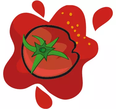 Sticker tomate écrasée - TenStickers