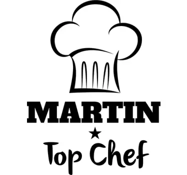 Sticker top chef personnalisable - TenStickers