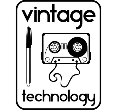 Sticker vintage technology - TenStickers