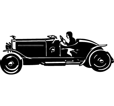 Sticker voiture course ancienne - TenStickers