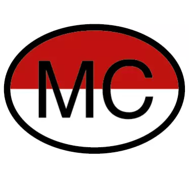 Sticker voiture Monaco drapeau - TenStickers