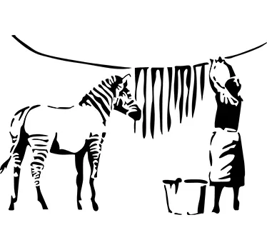 Sticker zèbre Banksy - TenStickers
