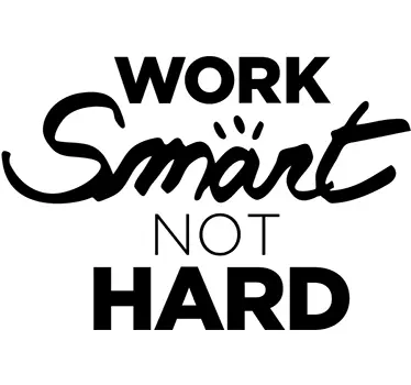 Sticker bureau work smart not hard - TenStickers