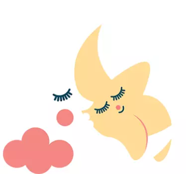 Stickers Chambre Bébé lune et étoile - TenStickers