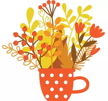 Stickers fleurs couleurs automne - TenStickers