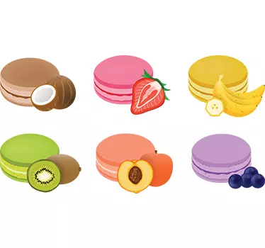 Stickers macarons - TenStickers