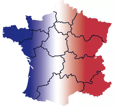 Sticker Maison Carte des Provinces de France - TenStickers
