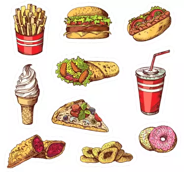 stickers muraux de restauration rapide - TenStickers