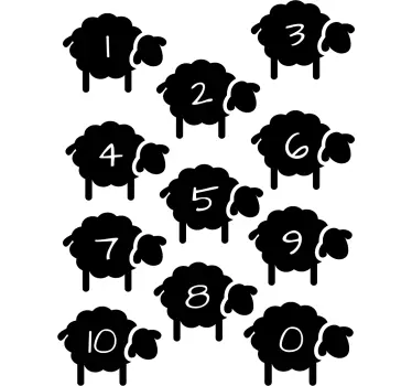stickers muraux petits moutons pour enfant - TenStickers