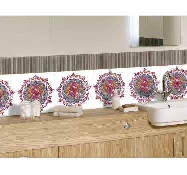Sticker carrelage adhésif mandala - TenStickers