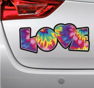 Sticker amour Love tie dye - TenStickers