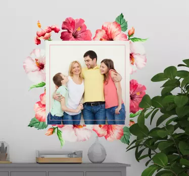 Sticker fleurs colorées à personnaliser - TenStickers