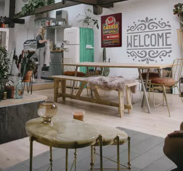 Autocollant pour Frigo style texture métallique menthe vieilli - TenStickers