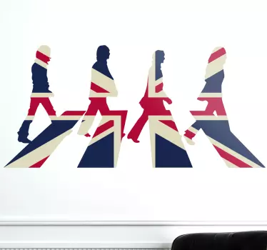 Sticker Union Jack Beatles - TenStickers