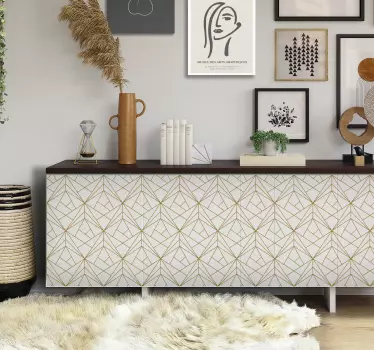 Adhésif meuble motif géométrique - TenStickers