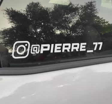 Sticker voiture personnalisé logo racing instagram - TenStickers