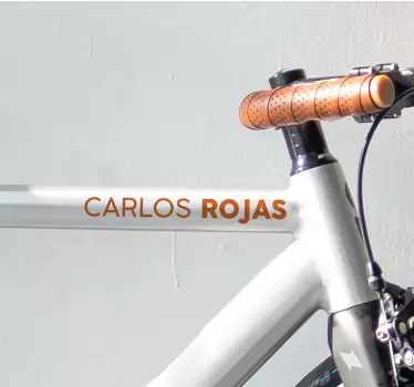 Sticker vélo prénom et nom personnalisable - TenStickers