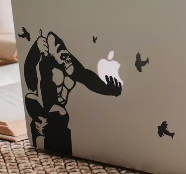 Autocollant ordinateur King Kong Apple - TenStickers