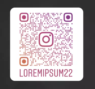 Sticker vitrine personnalisé Instagram QR code multicolore - TenStickers
