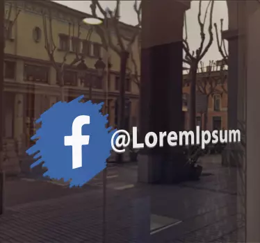 Sticker vitrine personnalisé Facebook logo - TenStickers