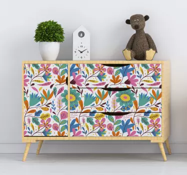 Adhésif meuble de fleurs de printemps - TenStickers