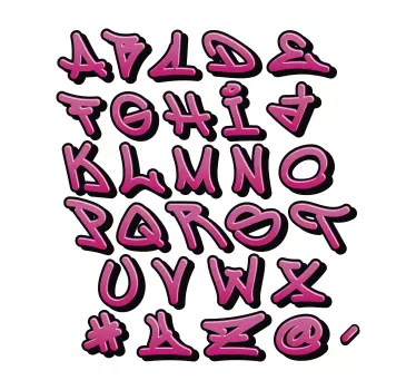 Sticker graffiti chambre enfant personnalisé pour les filles - TenStickers