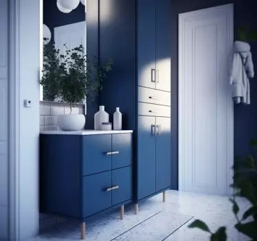 Adhésif meuble couleur bleu foncé - TenStickers