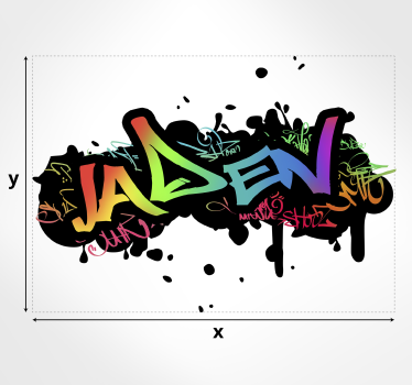 Sticker graffiti chambre enfant prénom personnalisable - TenStickers