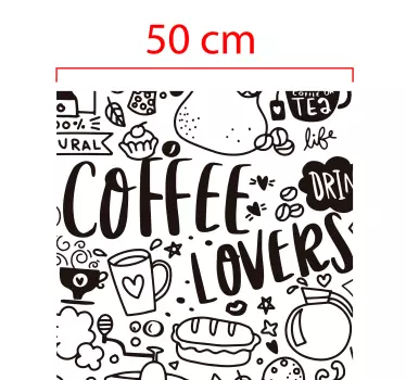 Sticker cuisine fenêtre  motif café - TenStickers