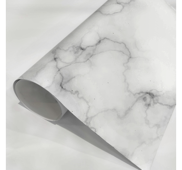 Adhésif meuble marbre blanc - TenStickers
