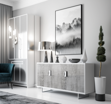 Adhésif meuble style bois gris - TenStickers