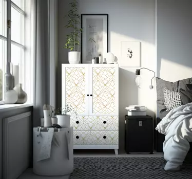 Adhésif meuble motif géométrique - TenStickers