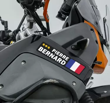 Sticker cadre vélo drapeau personnalisable - TenStickers