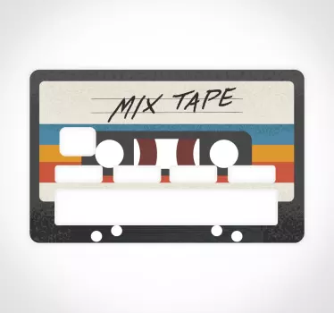 Sticker carte bancaire cassette audio - TenStickers
