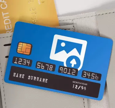 Stickers carte bleue personnalisable - TenStickers