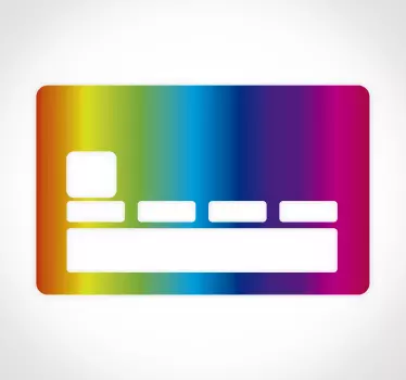 Sticker carte bancaire Arc-en-ciel - TenStickers