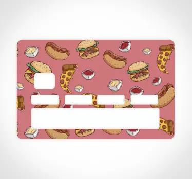 Autocollant carte bancaire Fast food - TenStickers