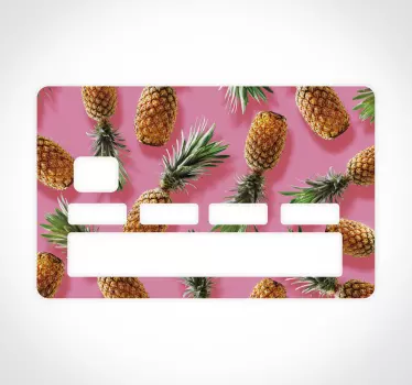 Sticker carte bancaire ananas - TenStickers