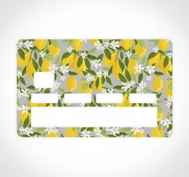 Sticker carte bancaire citronnier - TenStickers