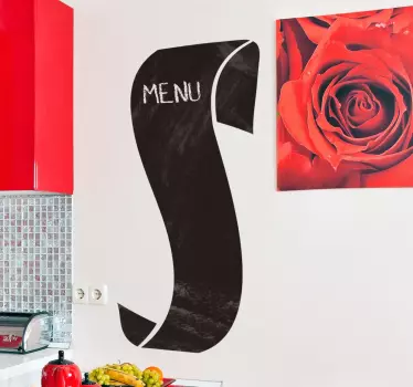 Sticker ardoise style menu sur parchemin - TenStickers