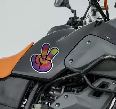 Sticker moto symbole de paix tie and dye - TenStickers